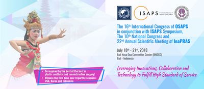 The 16th International Congress of Oriental Society of Aesthetic Plastic Surgery (OSAPS), Bali, Indonesia